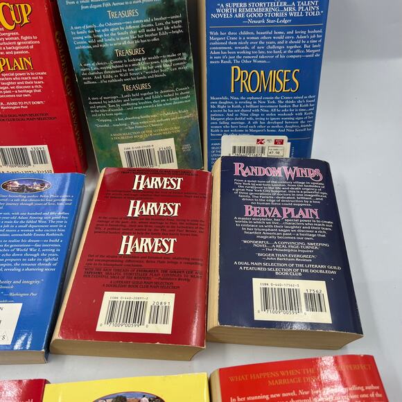 Romance Paperback Book Lot 10 Belva Plain Historical Southern Secrecy Golden Cup - Picture 2 of 4